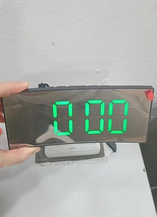 Электронные настольные часы dt-6507 led зеркальны с подсветкой