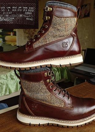 Мужские ботинки harris tweed x timberland britton hill brown leather men's boots