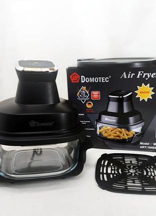 Аэрофритюрница аэрогриль air fryer domotec ms-3228 с led-экраном для жарки без масла 4600 вт на 7 л