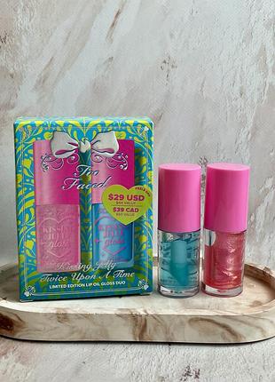 Набір блиск для губ too faced holiday kissing jelly twice upon a time олія для губ