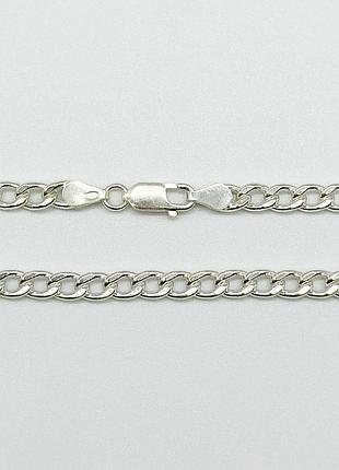 Серебряная цепочка, гурмет (панцирь) (804), размер 60 см x 0,45 см, вес: 11.5 г