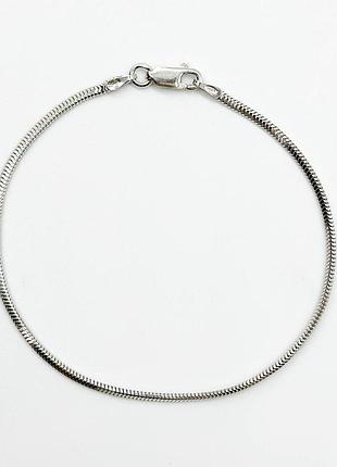 Серебряный браслет, размер 19 см x 0,2 см, вес: 2.0 г