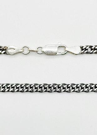 Серебряная цепочка, плетение двойной ромб (рембо), размер 55 см x 0,45 см, вес: 17.3 г