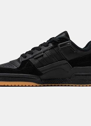 Чёрные кроссовки унисекс adidas forum 84 low exhibit black gum х форум 36