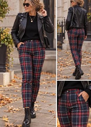 River island брюки в клітинку, розмір 14 uk / 46