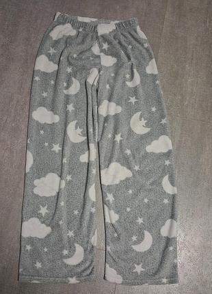 Теплые флисовые домашние штаны пижама🤎