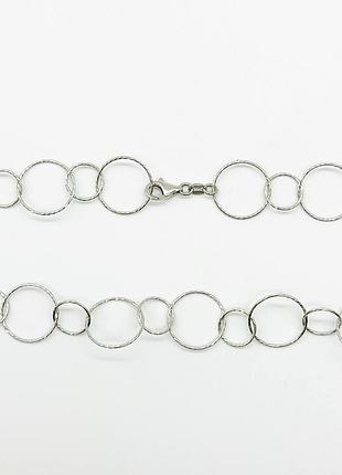 Серебряная цепочка, размер 60 см x 1,4 см, вес: 11.1 г