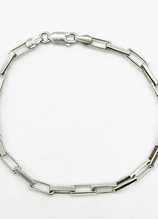 Серебряный браслет, плетение венеция длинная, размер 21 см x 0,4 см, вес: 8.2 г