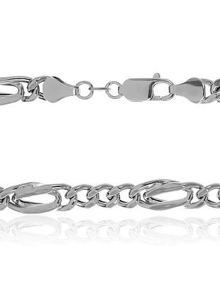 Серебряная цепочка, тигровый глаз 3+1 (830р), размер 55 см x 0,75 см, вес: 20.0 г