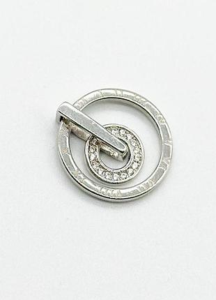 Срібний підвіс в стилі "bvlgari" зі вставкою фіаніт
