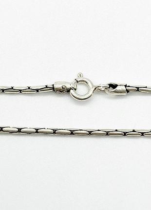 Серебряная цепочка, бостон (кардано) (829р), размер 50 см x 0,2 см, вес: 11.2 г