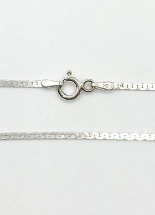Серебряная цепочка родированная, размер 40 см x 0,2 см, вес: 2.7 г