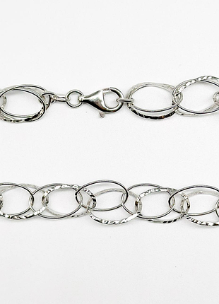 Серебряная цепочка, размер 40 см x 1,2 см, вес: 19.6 г