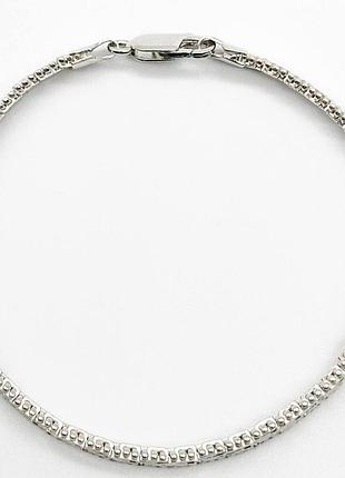 Серебряный браслет, плетение плоская лента, размер 20 см x 0,5 см, вес: 10.6 г