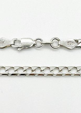 Серебряная цепочка, гурмет (панцирь) квадратный (828р), размер 60 см x 0,45 см, вес: 26.7 г