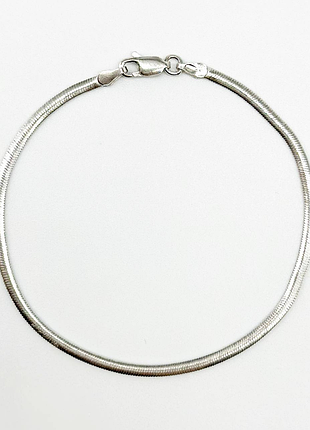 Серебряный браслет, размер 19 см x 0,2 см, вес: 3.5 г