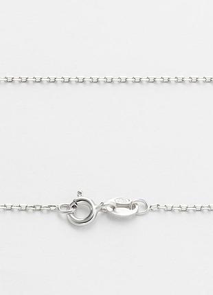 Серебряная цепь якорь, размер 45 см x 0,1 см, вес: 1.4 г
