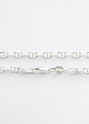 Серебряная цепочка, якорь гуччи (822), размер 60 см x 0,35 см, вес: 15.5 г