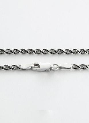 Серебряная цепочка, магия твист (ребекка) (852в), размер 40 см x 0,25 см, вес: 4.3 г