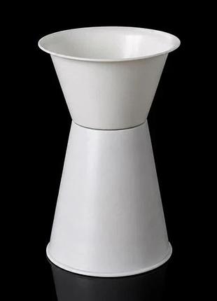 Ваза-держатель 12*24*14см пластиковая белая (упаковка 10 шт)