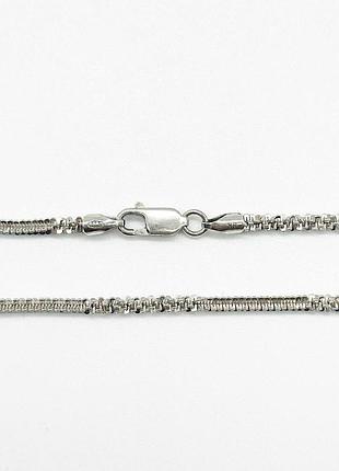 Серебряная цепочка родированная, размер 45 см x 0,3 см, вес: 8.7 г