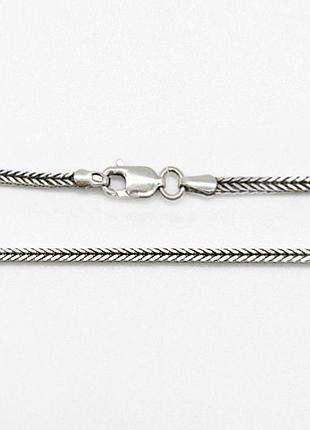 Серебряная цепочка, лисий хвост (807р), размер 55 см x 0,2 см, вес: 8.0 г