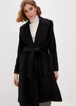 Шикарное кашемировое пальто черного цвета ralph lauren 8 (s)