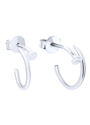 Серебряные серьги в стиле "cartier"