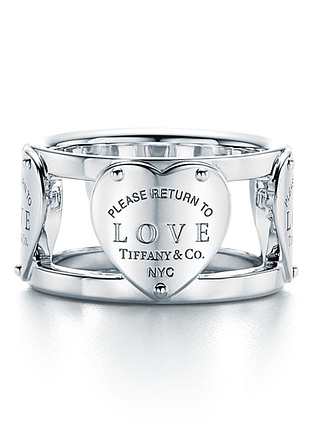 Срібна каблучка в стилі "tiffany", розмір 17,0, вага: 7.0 г