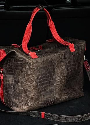 Сумка дорожня mb_026_1_brown_croco