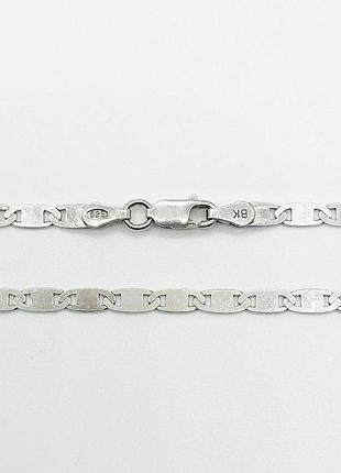 Срібний ланцюжок, плетіння гуччі марина плоский, розмір 55 см x 0,3 см, вага: 8.0 г