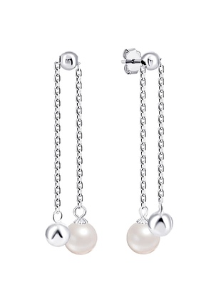 Срібні сережки зі вставкою sea shell pearl