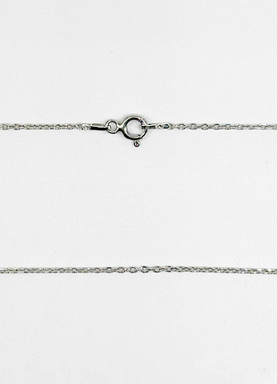 Серебряная цепь, плетение якорь, размер 50 см x 0,1 см, вес: 1.9 г