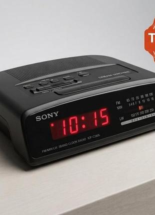 Радіогодинник sony icf-c280l dream machine з будильником і трьома діапазонами (бу)
