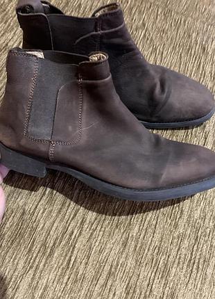 Шкіряні черевики челсі zara