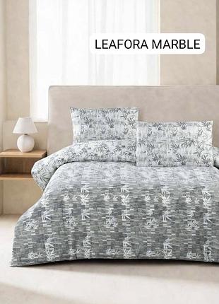 Постельное белье altınbasak ранфорс полуторное leafora marble