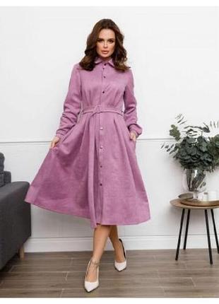 Платье замшевое женское l,xl