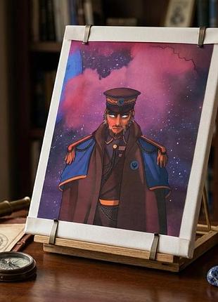 Картина на холсте "космический капитан" стену для интерьера/спальные/прихожей/детской 40x50 см