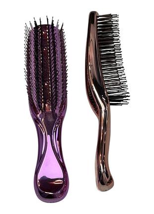 Щетка для волос salon professional: глянцевая массажная щетка-расческа для распутывания и укладки