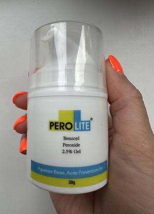 Крем для обличчя perolite гель від акне бензоїл пероксид 2,5%, 30г