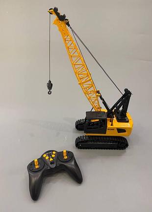 Кран 13511 (12шт) р/к2,4g, аккум, 38см, 1:24, гусеничный, свет, подвижный крючок, usbзарядное, в короб