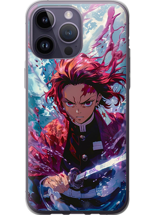 Чехол на iphone 14 pro max танджиро камадо: клинок рассекающий демонов из силикона fch_0175791