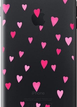 Чехол на iphone 8 plus сердечки 2 из пластика fch_0157584