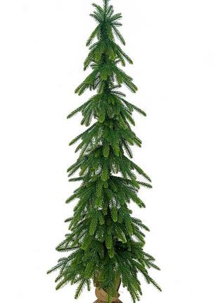 Елка искусственная forest elf green mix в мешковине, узкая литая 160 см зеленая