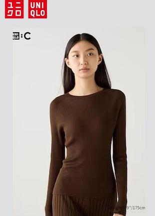 3d-в'язаний светр зі змішаної вовни мериноса uniqlo