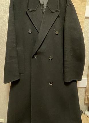 Пальто жіноче zara чорне оверсайз xs-s вовна
