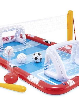 Надувной игровой центр - бассейн intex 57147 «спортивный игровой центр», 325 х 267 х 102 см