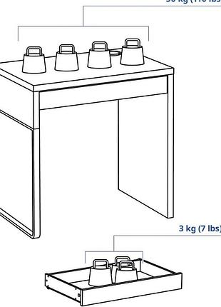 Стіл ikea письмовий білий 9