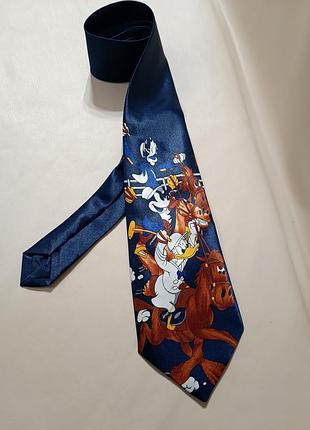 Вінтажна краватка choice з дональдом даком (гра в поло) / vintage disney donald duck polo tie