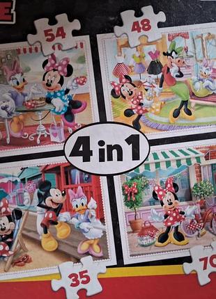 Пазли для дівчинки disney minnie mouse 4 в 1 2